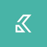 Letter K logo vector with modern creative and simple idea