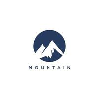 montaña logo vector con moderno resumen idea