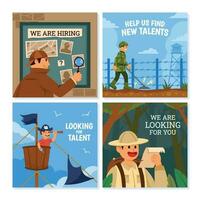 Hiring Talent Session Card vector