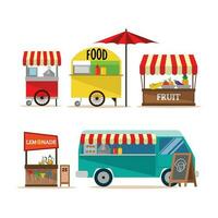 Street Food Seller Collection vector