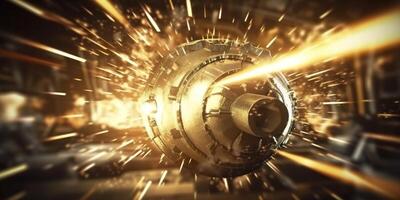 A Close Up Look at the Power and Destruction of a World War II Tank Firing Shell. photo