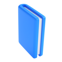 3d tolet fofa esvaziar bloco de anotações livro papelaria para escola isolado transparente png. simples render ilustração. Projeto elemento para cartazes, bandeiras, calendário e cumprimento cartão png