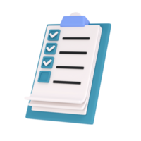 3d white clipboard icon task management todo check list on turquose plane background. Work project plan concept, isolated transparent png, posting plan. productivity checklist png