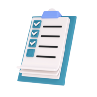 3d white clipboard icon task management todo check list on turquose plane background. Work project plan concept, isolated transparent png, posting plan. productivity checklist png