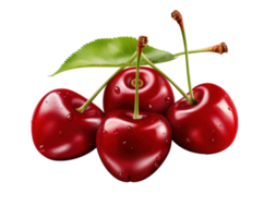 Red cherries isolated png