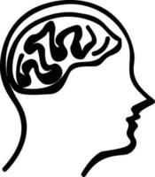 Brain idea symbol icon vector image. Illustration of the creative intelligence think design image. EPS 10