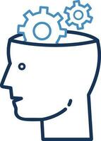 Brain idea symbol icon vector image. Illustration of the creative intelligence think design image. EPS 10