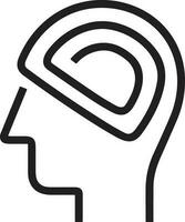 Brain idea symbol icon vector image. Illustration of the creative intelligence think design image. EPS 10