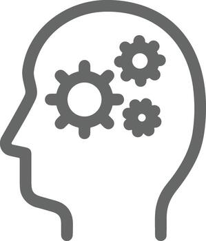 Brain idea symbol icon vector image. Illustration of the creative intelligence think design image. EPS 10