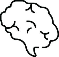 Brain idea symbol icon vector image. Illustration of the creative intelligence think design image. EPS 10