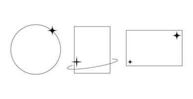 minimalista marco línea con circulo para elemento vector