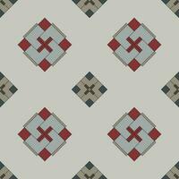 Vector abstract geometrical shape seamless pattern on grey background for fabric, wrapping, wallpaper, textile