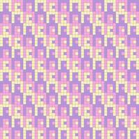 Seamless pattern of a Pixelate AI Robot 8 Bit in pink, yellow, and purple pastel color, Vector for fabric, wrapping, wallpaper, textile