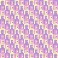 Seamless pattern of a Pixelate AI Robot 8 Bit in pink, yellow, and purple pastel color, Vector for fabric, wrapping, wallpaper, textile