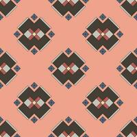 Vector abstract geometrical shape seamless pattern on pink background for fabric, wrapping, wallpaper, textile