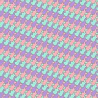 Seamless pattern abstract shape of a Duck in pink, green, and purple pastel color, Vector for fabric, wrapping, wallpaper, textile