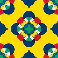Abstract vivid Geometric shape seamless pattern background, Vector