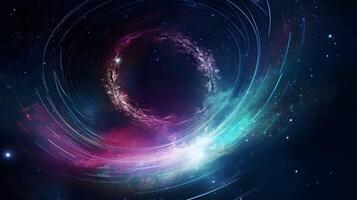 Space wormhole, nebula background or wallpaper design, photo