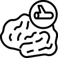 Brain idea symbol icon vector image. Illustration of the creative intelligence think design image. EPS 10