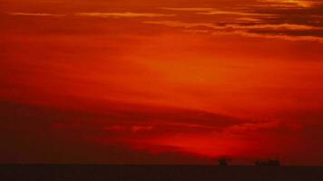 Timelapse of sunset over ocean landscape, Karon beach, Phuket, Thailand video