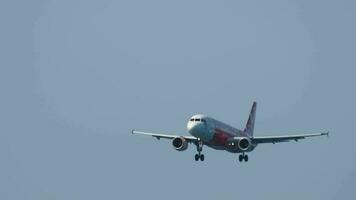 PHUKET, THAILAND NOVEMBER 30, 2019 - AirAsia Airbus A320 approaching before landing on the Phuket airport. video