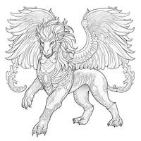 Chimera Coloring Pages For Adults photo