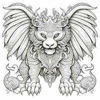 Chimera Coloring Pages For Adults photo