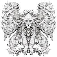 Chimera Coloring Pages For Adults photo