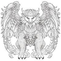 Chimera Coloring Pages For Adults photo