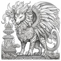 Chimera Coloring Pages For Adults photo