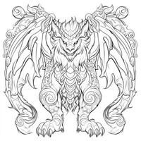 Chimera Coloring Pages For Adults photo