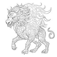 Chimera Coloring Pages For Adults photo