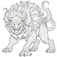 Chimera Coloring Pages For Adults photo