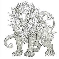 Chimera Coloring Pages For Adults photo