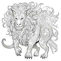 Chimera Coloring Pages For Adults photo