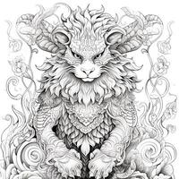 Chimera Coloring Pages For Adults photo