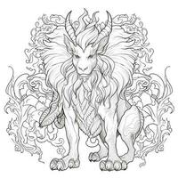 Chimera Coloring Pages For Adults photo