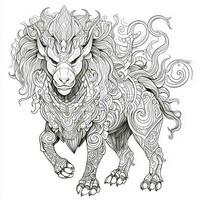 Chimera Coloring Pages For Adults photo