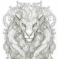 Chimera Coloring Pages For Adults photo