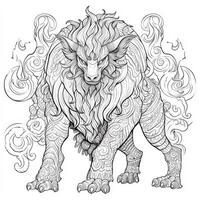 Chimera Coloring Pages For Adults photo