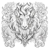 Chimera Coloring Pages For Adults photo