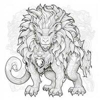 Chimera Coloring Pages For Adults photo