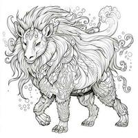 Chimera Coloring Pages For Adults photo