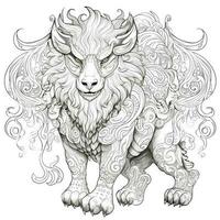 Chimera Coloring Pages For Adults photo