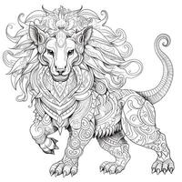 Chimera Coloring Pages For Adults photo