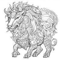 Chimera Coloring Pages For Adults photo