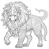 Chimera Coloring Pages For Adults photo