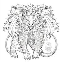 Chimera Coloring Pages For Adults photo