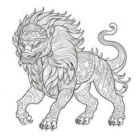 Chimera Coloring Pages For Adults photo