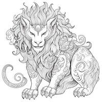 Chimera Coloring Pages For Adults photo